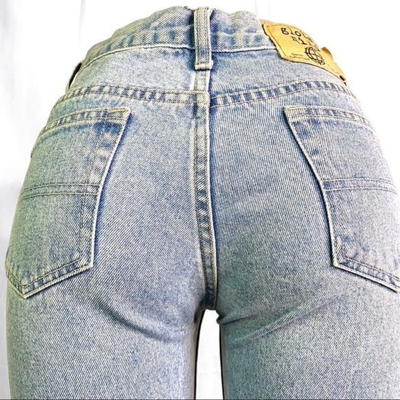 VINTAGE GLOBAL MIND BLUE WASHED JEANS 100% COTTON DENIM STRAIGHT CUT  WOMEN 28 - Picture 17 of 17